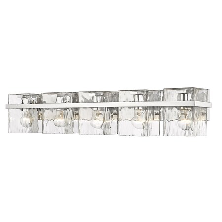 Z-Lite Bennington 5 Light Vanity, Chrome & Clear 1938-5V-CH